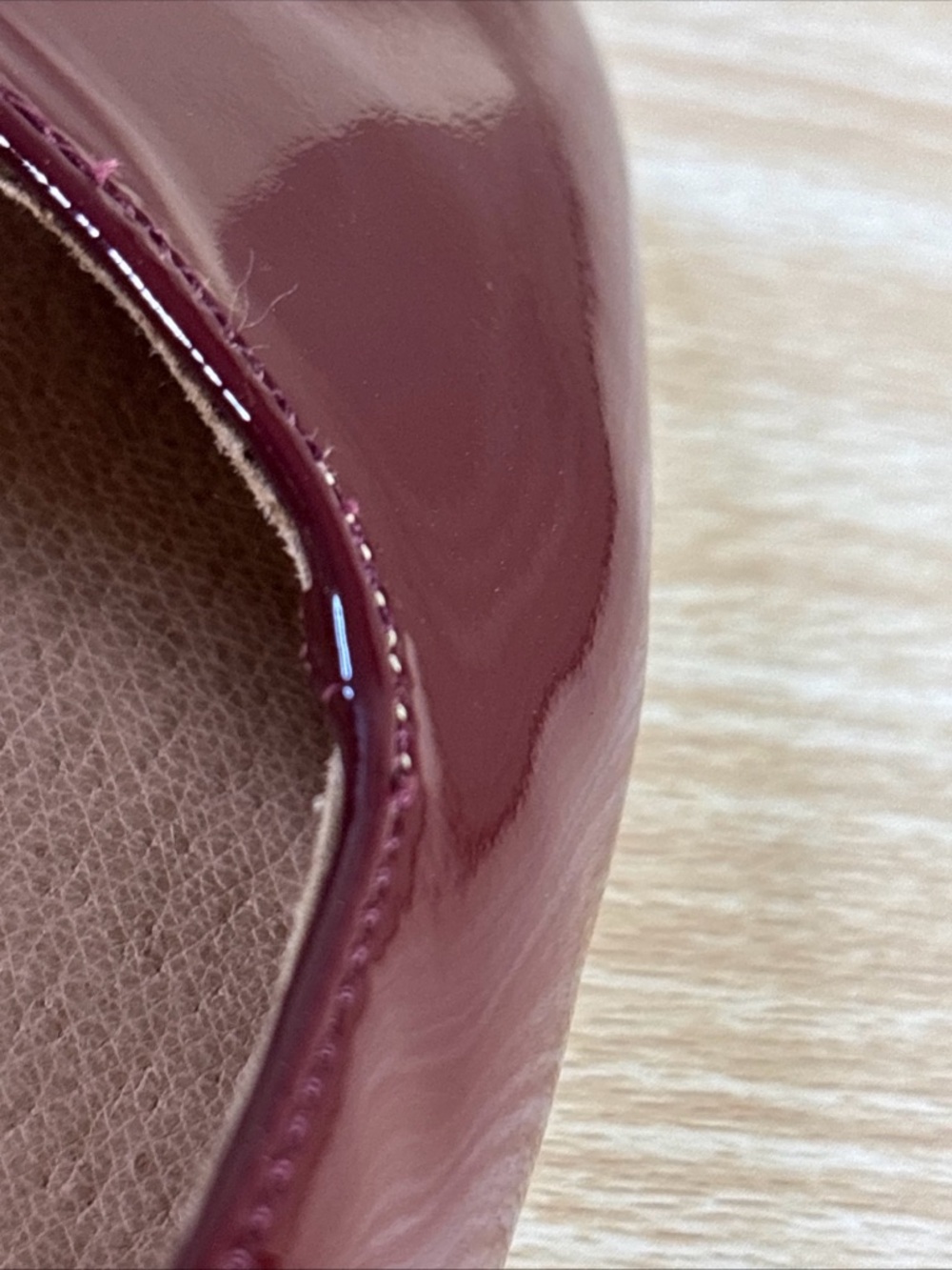 Madewell Burgundy Patent Leather Mary Jane Flats Womens Slip On - Picture 7 of 7
